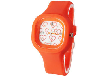 Removeable Jelly Silicone Wristband Watch with Stainless Steel Back