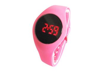 Cronografo rosa dell'orologio delle ragazze Nizza LED Digital con il fermaglio dell'unità di elaborazione