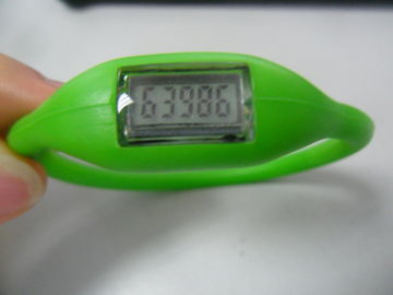 Orologio promozionale del pedometro di polsino della gomma di silicone, orologio multifunzionale di polsino del silicone del movimento