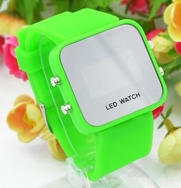 Orologi di Candy della superficie dello specchio principali Digital dell'orologio di polsino del silicone di modo