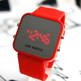 Cinghia unisex LJX09 del silicone dell'esposizione dello specchio degli orologi 12colors Digital del LED