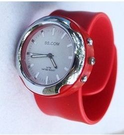 Orologio di giallo/rosso silicone di polsino per i bambini, OEM dello specchio principale Digital