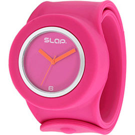 Orologio rosa giallo di polsino del silicone delle ragazze, orologio di gomma dell'OEM