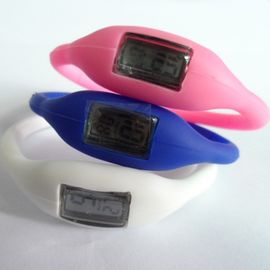 Orologio nero di sport del cinturino di polsino del silicone per il campeggio/che fa un'escursione