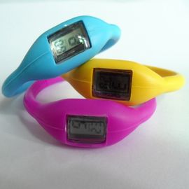 Orologio nero di sport del cinturino di polsino del silicone per il campeggio/che fa un'escursione