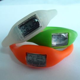 Orologio nero di sport del cinturino di polsino del silicone per il campeggio/che fa un'escursione