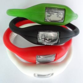 Orologio di gomma dello ione dell'anione dell'orologio di polsino del silicone di Digital con i materiali ecologici