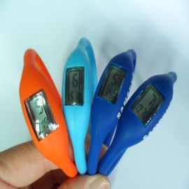 Orologio bianco/blu di polsino del silicone, orologio del quarzo di sport con la manopola regolabile di tempo