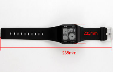 Tempo doppio dell'orologio analogico digitale unisex di doppio tempo con 5 lampadine di colori