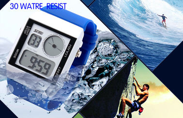 Tempo doppio dell'orologio analogico digitale unisex di doppio tempo con 5 lampadine di colori