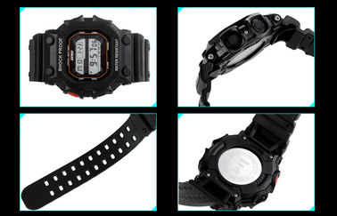 Orologi del fermaglio degli uomini della lampadina di EL dell'orologio di Digital di sport del quadrato di Skmei