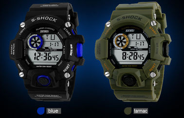 L'orologio quotidiano 12/24 ore di sport dell'allarme della lampadina di EL equipaggia gli orologi di Digital