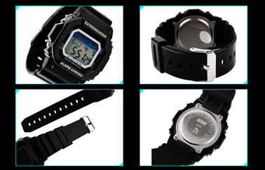 Gli ABS bianchi dell'orologio di Digital delle signore eleganti caso 12/24 ore di orologi