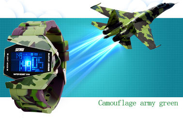 Orologio unisex multifunzionale dei militari di BANCOMAT della lampadina 3 di EL dell'orologio di Digital
