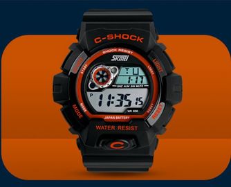 5 orologi resistenti di acqua dell'orologio di Digital di BANCOMAT e LCD multifunzionali