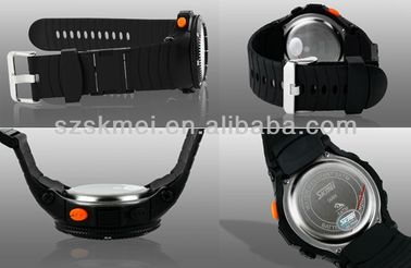 Orologio di Digital multifunzionale LCD nero con la luce della parte posteriore di EL