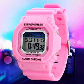 L'orologio di Digital multifunzionale rosa per i bambini, 12H/24H formatta