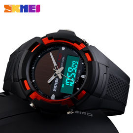 Orologi doppi di scossa del quarzo di Digital di sport all'aperto di energia solare di tempo