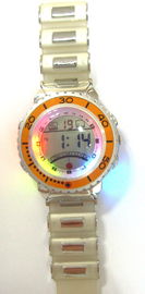 Orologio orario infiammante multifunzionale del carillon della luce dell'orologio di Digital della cinghia nera dell'unità di elaborazione LED