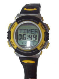 Orologio di Digital rotondo di sport del messaggio unisex multifunzionale con tempo del mondo