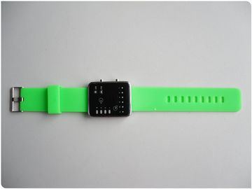 Il polsino verde della gomma dell'orologio/silicone del file binario LED guarda l'OEM