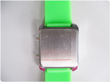 Il polsino verde della gomma dell'orologio/silicone del file binario LED guarda l'OEM