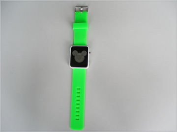 Orologio verde impermeabile, Digital Mickey Mouse Watchs di polsino del silicone