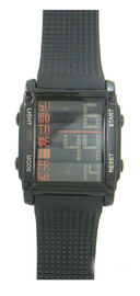 Orologio impermeabile della cifra del carillon orario atomico nero LED dell'orologio