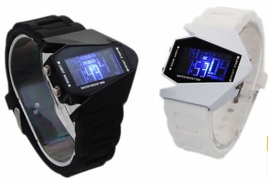 Gli aerei in bianco e nero hanno modellato l'orologio di Digital multifunzionale, orologio impermeabile del LED