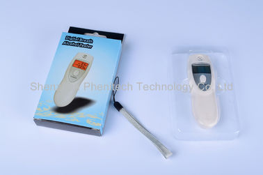 Tester bianco dell'alcool del respiro di Digital con il sensore dell'alcole dell'ossido a semiconduttore