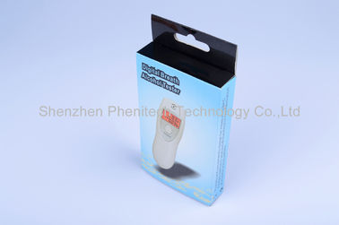 Tester bianco dell'alcool del respiro di Digital con il sensore dell'alcole dell'ossido a semiconduttore
