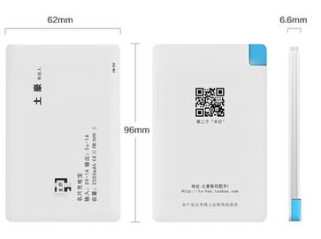 La Banca esile portatile 4000mAh di potere dello Li-ione per il telefono cellulare/Ipad, bianca