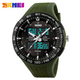 Orologio analogico digitale del grande quadrante verde dell'esercito con il doppio Giappone Movts