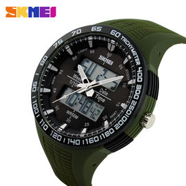 Orologio analogico digitale del grande quadrante verde dell'esercito con il doppio Giappone Movts