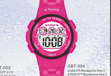 Auto sportivo rotondo impermeabile che calibra gli orologi di Digital per le donne