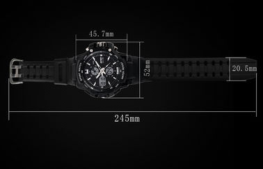 Orologio analogico digitale della fascia oraria doppia dell'uomo dell'OEM con il carillon orario