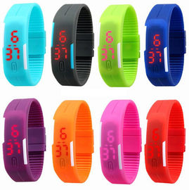 L'orologio del silicone il LED Digital del touch screen, luce rossa ha condotto l'orologio di Digital