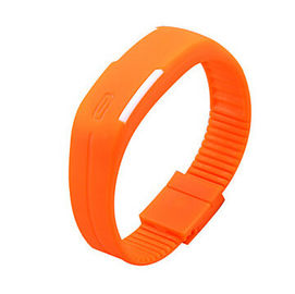 L'orologio del silicone il LED Digital del touch screen, luce rossa ha condotto l'orologio di Digital
