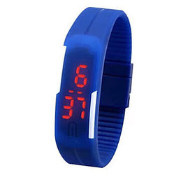 L'orologio del silicone il LED Digital del touch screen, luce rossa ha condotto l'orologio di Digital