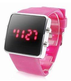 Orologio rosa unico del silicone LED Digital per l'adolescente, orologio di tocco del LED