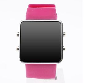 Orologio rosa unico del silicone LED Digital per l'adolescente, orologio di tocco del LED