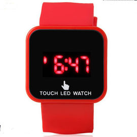 Orologio porpora del LED Digital per la custodia in plastica della ragazza + il ODM dell'OEM di polsino del silicone