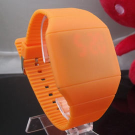 Orologio del fronte di specchio del touch screen LED Digital del silicone di Vogue per lo studente della scuola