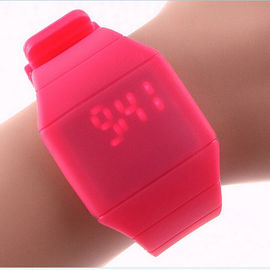 Orologio del fronte di specchio del touch screen LED Digital del silicone di Vogue per lo studente della scuola
