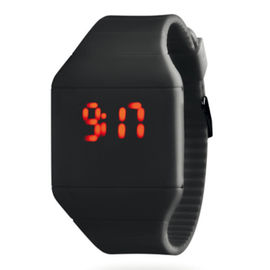 Orologio rosso del silicone ultra sottile LED Digital, annunciante signora orologio