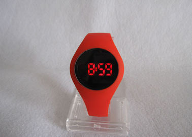 Orologi freschi d'avanguardia rossi di Digital del touch screen del silicone per le donne