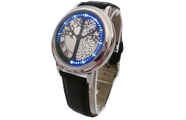 Orologio di cuoio del braccialetto LED Digital unisex per il nuoto, resistente di acqua