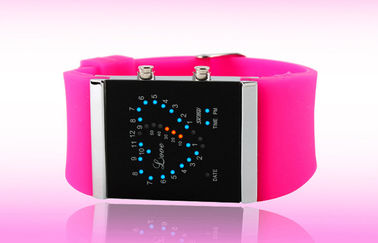 Orologio delle ragazze LED Digital, orologi elettronici della cinghia blu del silicone