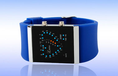 Orologio delle ragazze LED Digital, orologi elettronici della cinghia blu del silicone