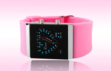 Orologio delle ragazze LED Digital, orologi elettronici della cinghia blu del silicone